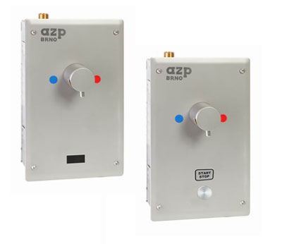 AZP BRNO Automatická sprcha na piezotlačítko, s termostatickým ventilem - 12V, 50 Hz (AUS 2P)