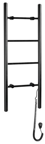 Sapho KARBO elektrický sušák ručníků, kulatý, 400x1120 mm, 87 W, černá mat