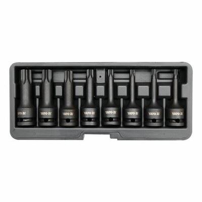 YATO Sada nástavců 1/2" rázové 8ks T30-T80 TORX CRMO Y (YT-1065)