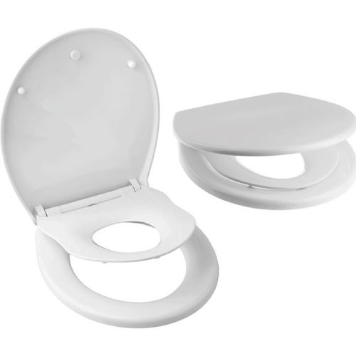 SLOVARM Sedátko WC ELLA s odnímatelnou dětskou vložkou, softclose, bílá (672296)