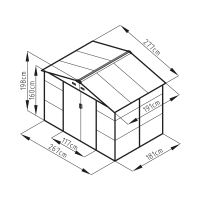 G21 Zahradní domek GAH 529 - 277 x 191 cm, šedý (GAH-529-ZNWG-2S0) (5)