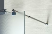 Aqualine WALK-IN zástěna jednodílná k instalaci na zeď, 700x1900 mm, sklo Brick (3)