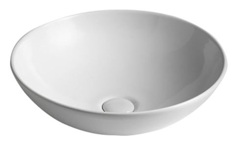 Sapho DIMP keramické umyvadlo, průměr 46 cm, na desku, bez přepadu