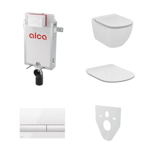 AKČNÍ SET 5v1 Alcadrain Renovmodul AM115/1000 + WC mísa IDEAL STANDARD Tesi