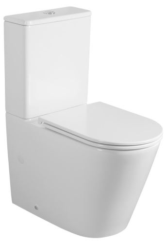 SAPHO AVIS WC kombi, Vortex Rimless, spodní/zadní odpad, bílá (PC106V)