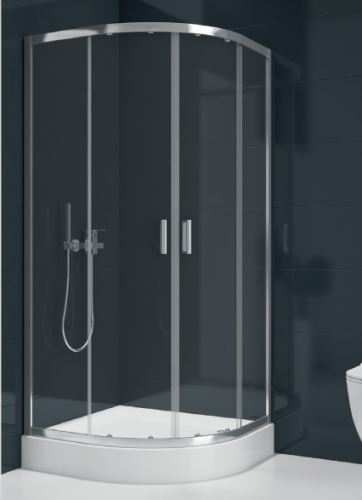 NEW TRENDY Čtvrtkruhový sprchový kout SUVIA 90x90, čiré sklo + vanička (ZS-0002)