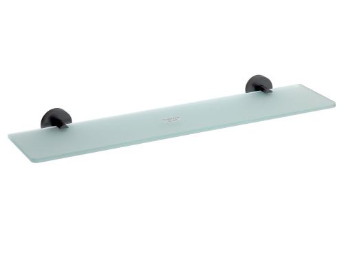 SAPHO X-ROUND BLACK skleněná polička, 600 mm, černá (XR609B)