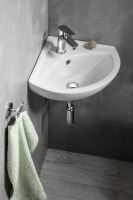 AQUALINE LUIGI keramické rohové umývátko 34x34cm, bílá (FS161) (4)