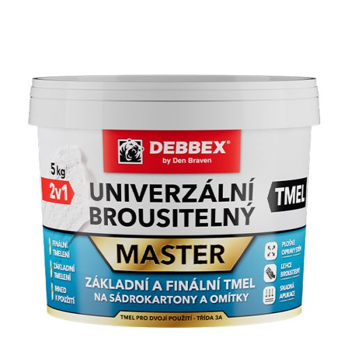 DEBBEX Univerzální brousitelný tmel kbelík 14 kg, bílá (004040RL)