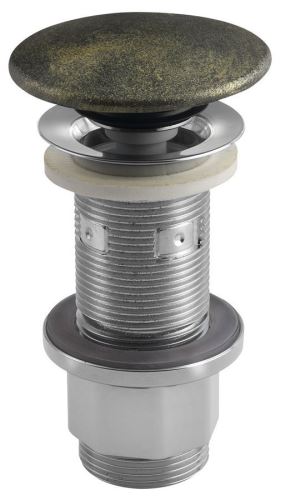 SAPHO Umyvadlová výpust 5/4“, click-clack, betonová zátka, zlato (FG918)