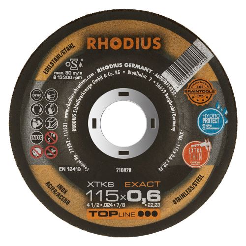 RHODIUS kotouč řezný XTK6 Exact 115x0.6x22.23