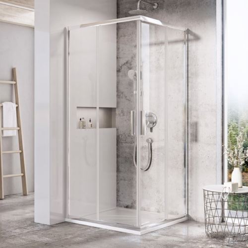 RAVAK Sprchový kout Blix Slim BLSRV2-80 bright alu+Transparent (X1LM40C00Z1)