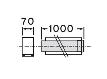 VAILLANT Prodlužovací kus odkouření 1 m, 80/125 mm (303203)