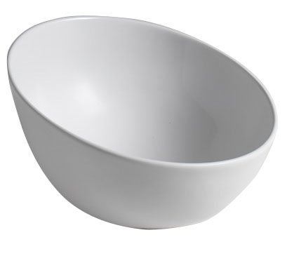 Sapho DOME OBLIQUO keramické umyvadlo 44,5x26,5(11,5)x44,5 cm, na desku, bez přepadu