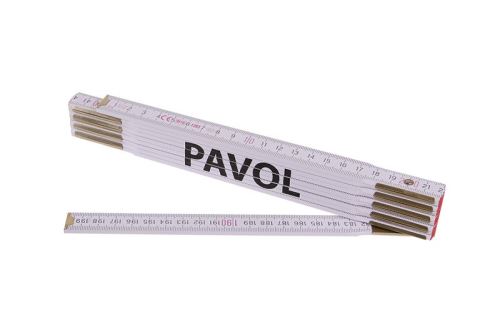 Metr skládací 2m PAVOL (PROFI,bílý,dřevo) (13445)