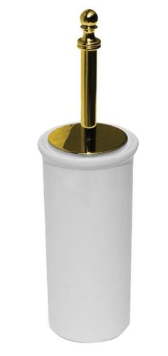 Sapho PERLA WC štětka na postavení, keramika, zlato