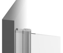 RAVAK Sprchové dveře CHROME CSDL2 120 satin+Transparent (0QVGCU0LZ1) (7)