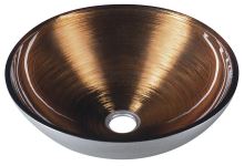 Sapho MURANO WENGE skleněné umyvadlo kulaté 40x14 cm, měděná/stříbrná Sapho MURANO WENGE skleněné umyvadlo kulaté 40x14 cm, měděná/stříbrná
