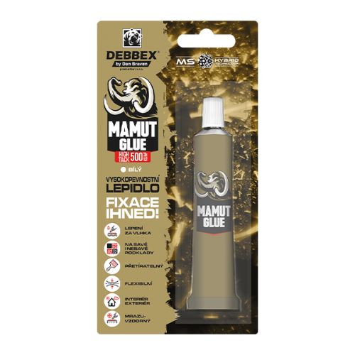 DEBBEX Lepidlo MAMUT GLUE HIGH TACK tuba v blistru 25 ml, bílá (35003TU)