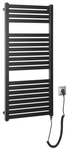 Aqualine TONDI-E elektrické otopné těleso rovné 450x970 mm, 300W, černá mat