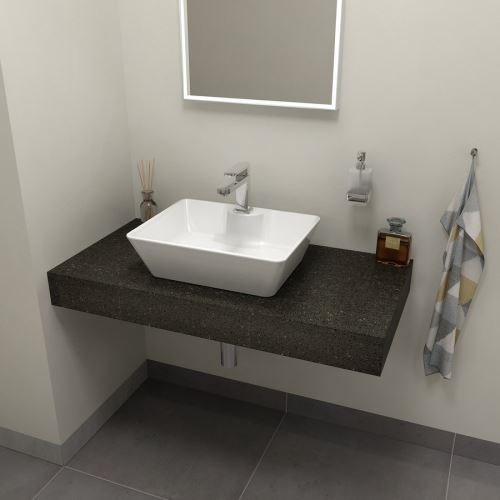Sapho TAILOR rockstone deska 100x50 cm, provedení límce R