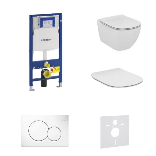 AKČNÍ SET 5v1 Geberit Duofix 111.925.00.6 + WC mísa IDEAL STANDARD Tesi