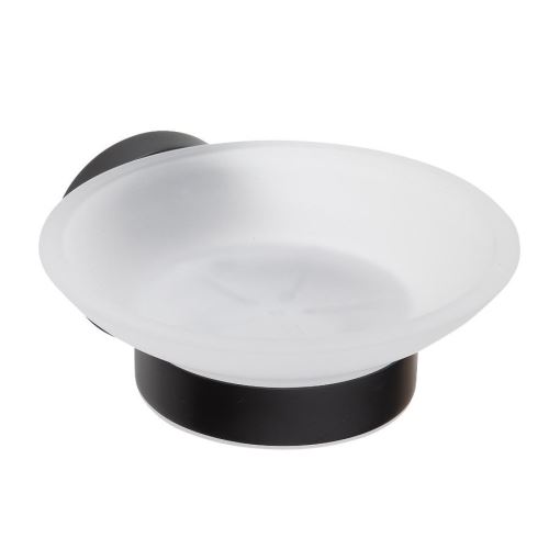 SAPHO X-ROUND BLACK mýdlenka skleněná, černá (XR803B)