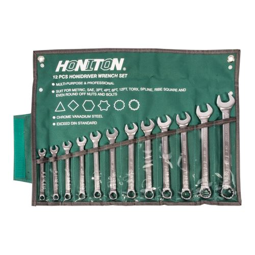 HONITON Sada očkoplochých klíčů 12dílů v textilním obalu HCW11512
