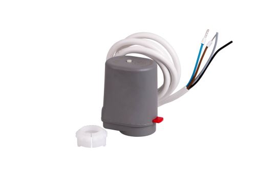 GIACOMINI R473M Elektrická hlavice pro termostatické ventily a rozdělovače, bez proudu zavřeno, 1 mikrospínač 230V (R473MX221)