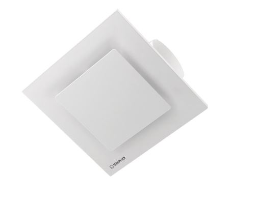 Sapho TECTO stropní ventilátor axiální s časovačem, 20W, potrubí 100mm, bílá