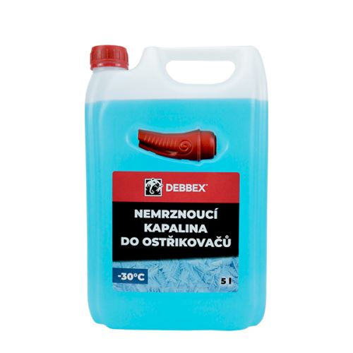 DEBBEX Nemrznoucí kapalina do ostřikovačů -30°C kanystr 5 litrů, modrá (TA00052)