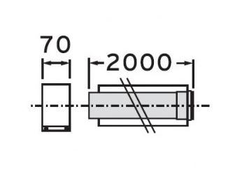 VAILLANT Prodlužovací kus odkouření 2 m, 80/125 mm (303205)