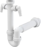 ALCADRAIN Sifon trubkový s převlečnou maticí 6/4" a dvěma přípojkami (A82-DN50) ALCADRAIN Sifon trubkový s převlečnou maticí 6/4" a dvěma přípojkami (A82-DN50)