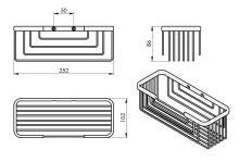 Gedy SMART police, 252x86x102mm, černá mat (2)
