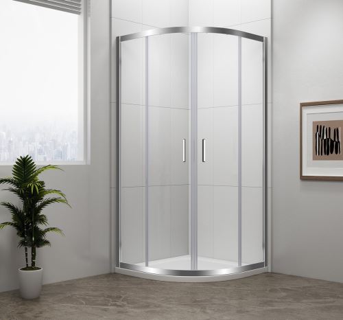 Polysan EASY LINE čtvrtkruhová sprchová zástěna 800x800mm, L/R, čiré sklo