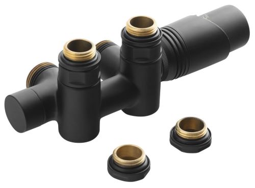 BRUCKNER WICHER COMBI připojovací sada termostatická pro středové připojení 50mm, černá mat (600.331.6)