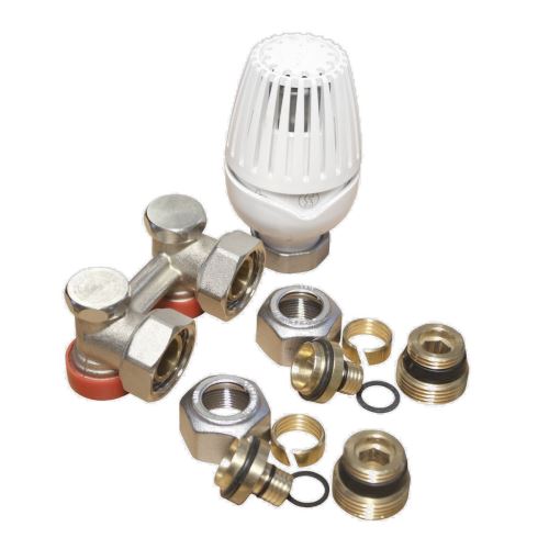 GIACOMINI R388SH-6 Sada pro tělesa VK s 3/4" vněj. záv., přip. Plast. nebo PEX-AL-PEX trubkou 16x2 + hlava R460H 3/4"x (16x2) (R388SX151)