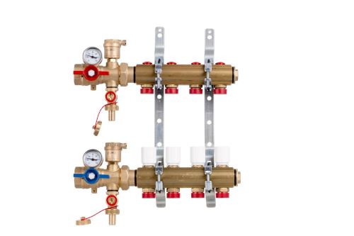GIACOMINI Kompletní rozdělovač R553DK 1" x 18 / 3 - skříň A (R553DK103)