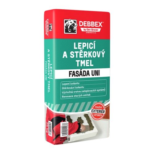 DEBBEX Lepicí a stěrkový tmel FASÁDA UNI pytel 25 kg, šedá (57106UNI)