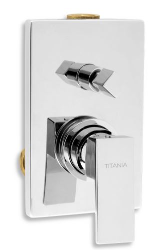 NOVASERVIS Vanová sprchová pod. baterie s přepínačem Titania CUBE chrom (98850R,0)