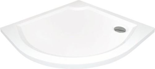 GELCO LAURA80 sprchová vanička z litého mramoru, čtvrtkruh 80x80x4cm, R500 (GL508)