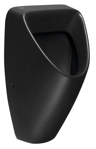 Bruckner SCHWARN BLACK keramický urinál, zadní přívod, zadní odpad, černá matná (201.701.6)