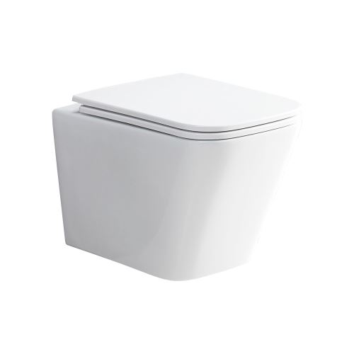 Mereo WC závěsné kapotované, RIMLESS, 490x340x350, keramické, vč. sedátka (VSD83S)