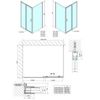 Polysan EASY LINE sprchové dveře 1500mm, čiré sklo (7)