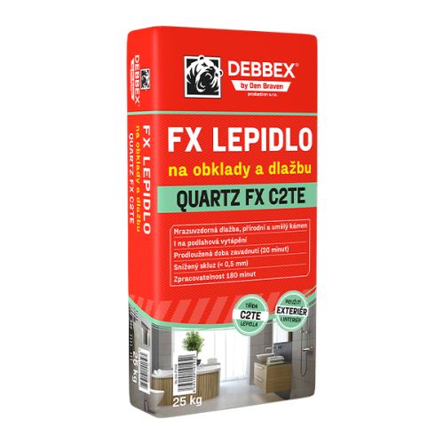 DEBBEX FX lepidlo na obklady a dlažbu QUARTZ FX C2TE pytel 7 kg, šedá (571044RL)