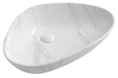 Sapho DALMA keramické umyvadlo 58,5x39x14 cm, carrara
