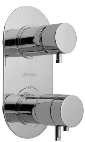 Sapho RHAPSODY podomítková sprchová termostatická baterie, 2 výstupy, chrom (5585T)