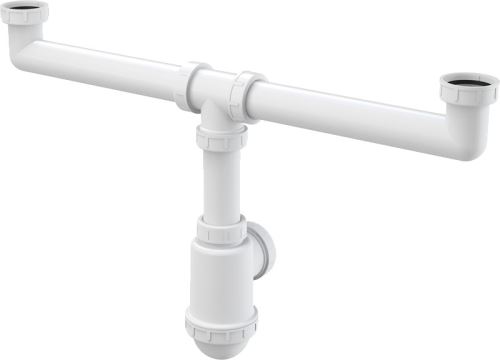 ALCADRAIN Sifon pro dvoudřez s převlečnými maticemi 6/4" (A448 DN50/40)