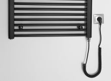 AQUALINE DIRECT-E elektrické otopné těleso rovné 600x960 mm, 400 W, černá (ILE96TB) (2)