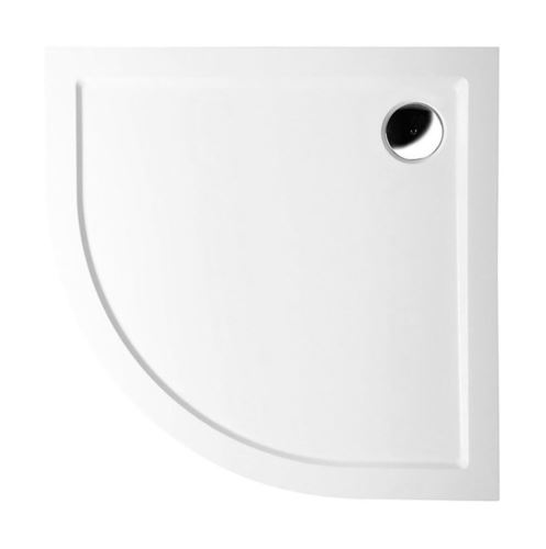 POLYSAN SERA sprchová vanička z litého mramoru, čtvrtkruh 80x80x4cm, R550, bílá (40511)